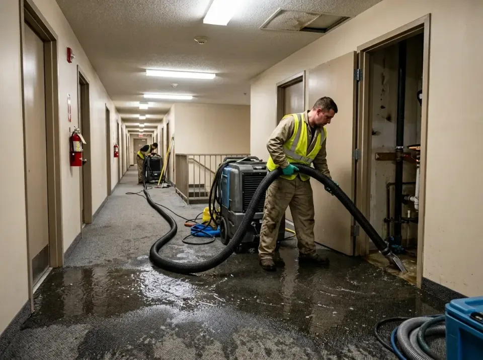 multi-unit-apartment-hallway-f-005 — frequently asked questions, Emergency Burst Pipe Water Extraction & Removal in Rock Spr…